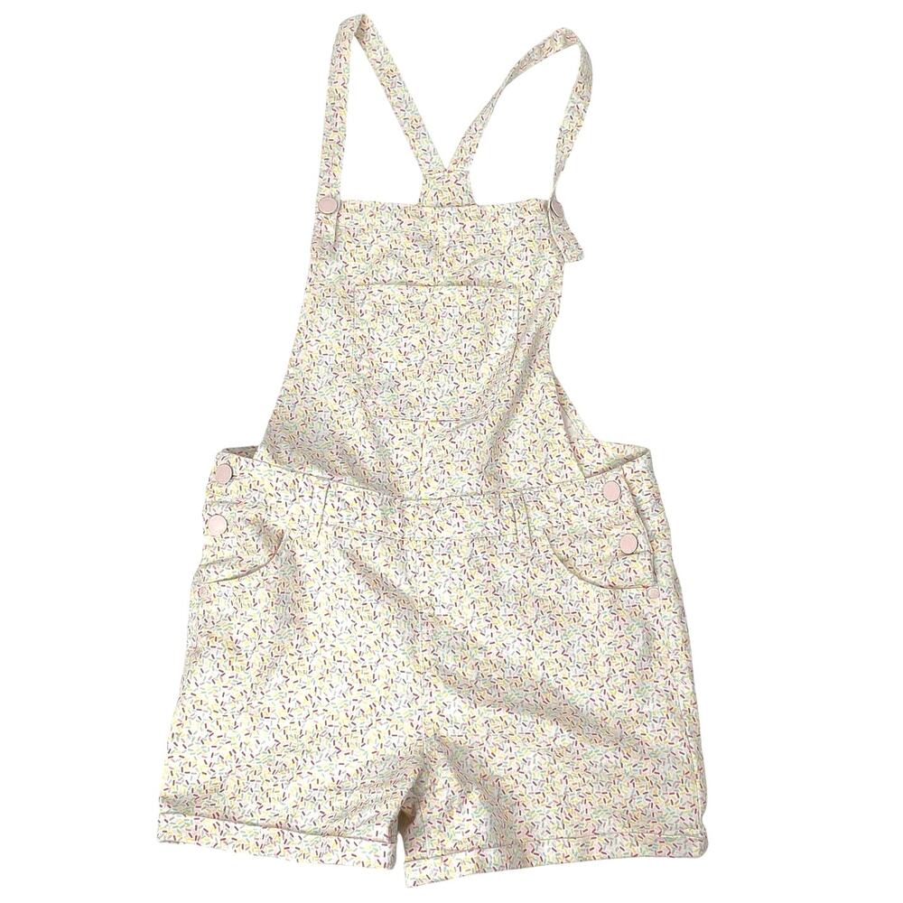Art Class Kids Girls Multicolor Sprinkles Shortalls Overalls Romper Shorts Sz XL